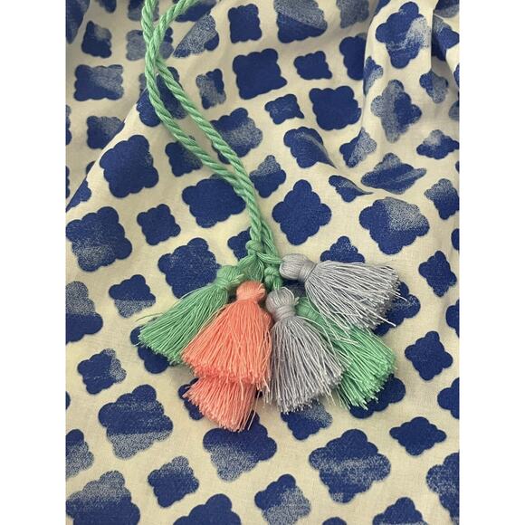 Matilda Jane Adventure Begins Womens Wandering Waters Top Blue Smocked Small - Picture 11 of 12